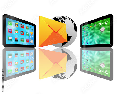 Illustration: two tablet two tablet