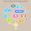 Social network, creative background