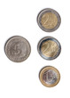 5 D-Mark und 5 Euro