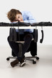 Tired man in the office