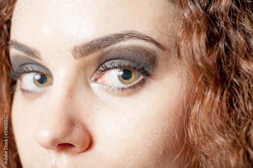 Photo: shot of woman's eyes with long eyelashes shot of woman's eyes with long eyelashes
