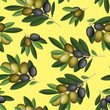 olive texture on yellow background