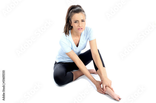 Photo: Model Released. Woman With Ankle Sports Injury Model Released. Woman With Ankle Sports Injury