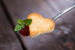 Toast Heart on a fork