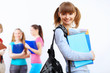 Student with books