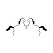 Two Horses Vector