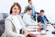 Four businesspeople at meeting