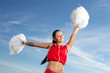 Young female cheerleader