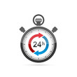 24 Hours Delivery Glossy Icon