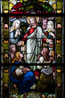 Glasfenster Bibel - Bergpredigt Jesu