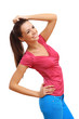 Happy smiling girl dancing