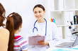 Little girl and a doctor