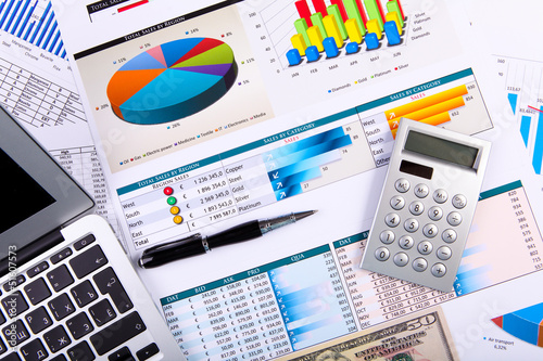 Photo: Financial papers on the table Financial papers on the table