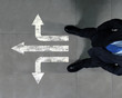 Image of businessman top view