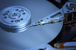 Hard drive in blue light