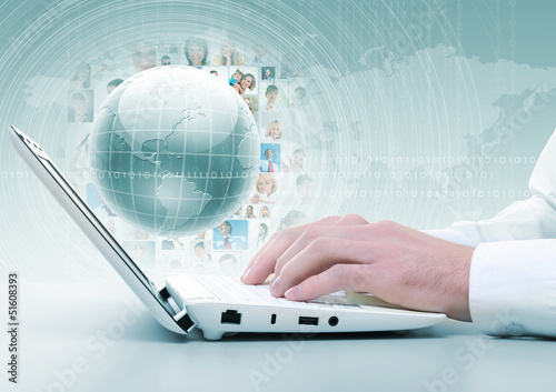 Photo: Symbol of social network Symbol of social network