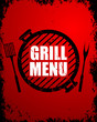 Vector Illustration of a Grill Menu Design Template