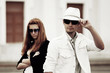 Photo: Young couple on the city street Young couple on the city street
