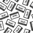 audiocassette seamless pattern