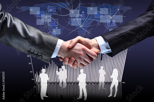 Photo: The businessman. Hand for a handshake The businessman. Hand for a handshake
