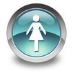 Light Blue Glossy Pictogram "Ladies Restroom"