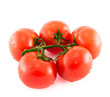 Bunch of red tomato over white background