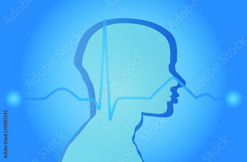 Vector: Wallpaper Brain EKG man Vector Wallpaper Brain EKG man Vector