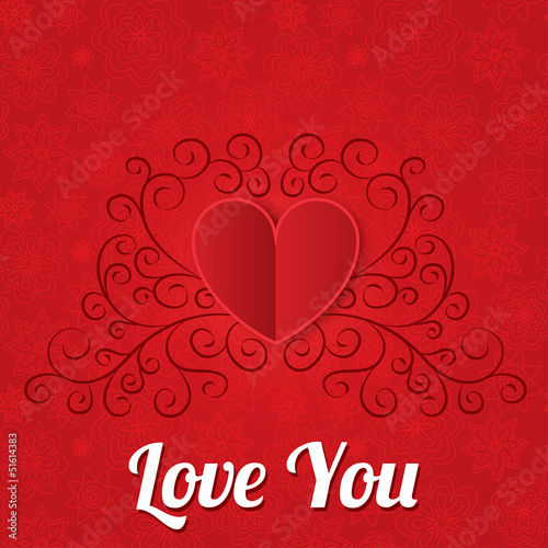 Vector: Red paper hearts background. Valentines day card. Red paper hearts background. Valentines day card.