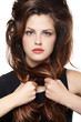 Photo: Woman with long brown hairs Woman with long brown hairs