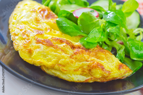 Photo: omelette with salad omelette with salad