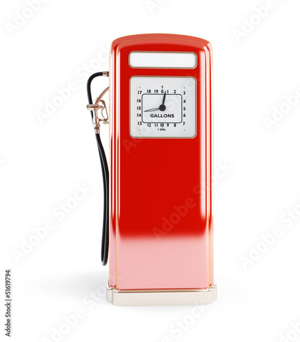 Illustration: Vintage antique Gasoline fuel pump Vintage antique Gasoline fuel pump