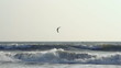 Kiteboarder enjoy surfing in the sea