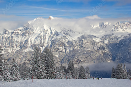 Photo: Skiing in alps Skiing in alps
