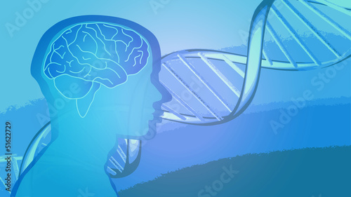 Vector: Background Wallpaper DNA Man Brain Vector Background Wallpaper DNA Man Brain Vector