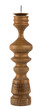 Wood candlestick isolated on white background
