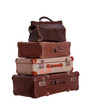Foto: stack of very old suitcases stack of very old suitcases