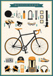 set of cycling gear, can be used as infographic elements