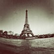 Vue vintage de Paris - France 
