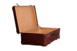 Foto: opened aged brown suitcase opened aged brown suitcase