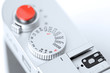 Closeup of rangefinder camera