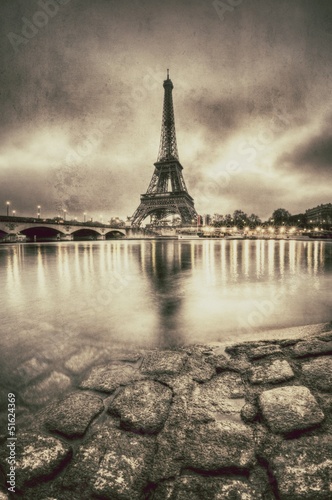 Photo: Vue vintage de Paris - France Vue vintage de Paris - France