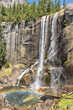 Yosemite falls sunny summer view