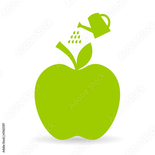 Vector: Green apple, vector illustration Green apple, vector illustration