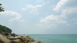Rocky sea shore in Phuket Island. Time-lapse.