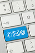 Contact us keyboard key. BLUE