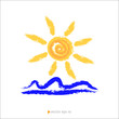 Sole e Mare vettoriale
