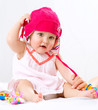 Baby. Cute Baby Girl Portrait