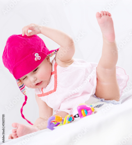 Photo: Baby. Cute Baby Girl Portrait Baby. Cute Baby Girl Portrait