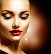 Beauty Woman with Perfect Makeup
