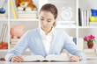 student at home